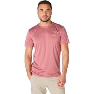 Carhartt Men’s Force Sun Defender Lightweight Short-Sleeve Logo Graphic T-Shirt(Amber Terrain Heather)
