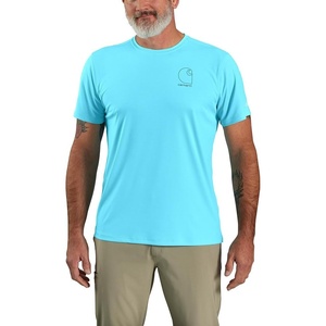 Carhartt Men’s Force Sun Defender Lightweight Short-Sleeve Logo Graphic T-Shirt(Gulf Blue)