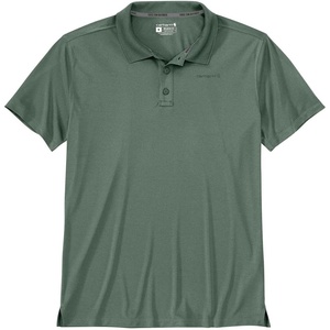 Carhartt Men’s Force Sun Defender Relaxed Fit Lightweight Short-Sleeve Polo(Green Slate Heather)