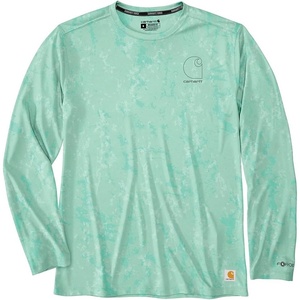 Carhartt Men’s Force Sun Defender™ Relaxed Print Ls T-Shirt(Fresh Mint Terrain Camo)