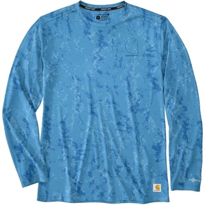Carhartt Men’s Force Sun Defender™ Relaxed Print Ls T-Shirt(Tranquil Blue Terrain Camo)