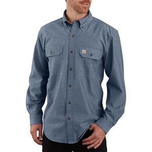 Carhartt Men’s Fort Loose LS Shirt(Denim Blue Chambray)
