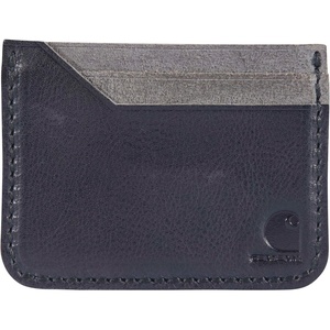Carhartt Mens Full Grain Patina Leather Wallets, Bifold, and Front Pocket Options(Black (Front Pocket))