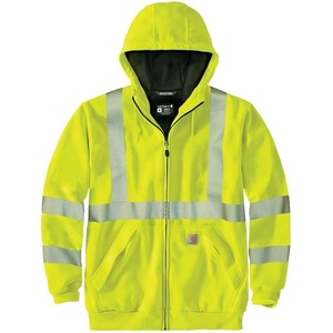 Carhartt Men’s HV Thermal- Lined Full Zip Class 3 Sweatshirt(Brite Lime)