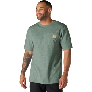 Carhartt Men’s Iconic K87 Pocket T-Shirt(Green Slate Heather)