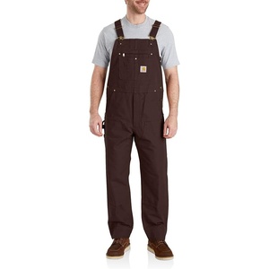 Carhartt Men’s Iconic R01 Duck Bib Overall(Dark Brown)