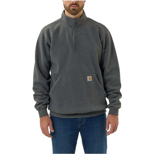 Carhartt Men’s Marquette 1/4-Zip Mock-Neck Sweatshirt(Carbon Heather)