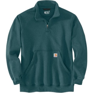 Carhartt Men’s Marquette 1/4-Zip Mock-Neck Sweatshirt(Greenstone Heather)