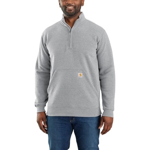 Carhartt Men’s Marquette 1/4-Zip Mock-Neck Sweatshirt(Heather Grey)