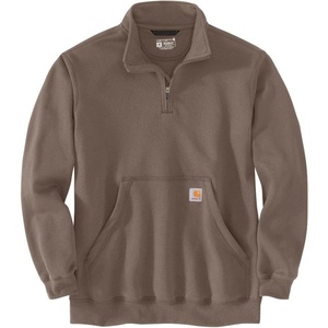 Carhartt Men’s Marquette 1/4-Zip Mock-Neck Sweatshirt(Sepia)