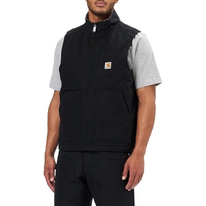 Carhartt Men’s Washed Duck Mock-Neck Vest(Black)