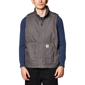 Carhartt Men’s Washed Duck Mock-Neck Vest(Gravel)