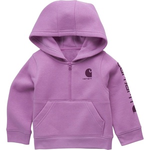 Carhartt girls Long-sleeve Half-zip Hooded Sweatshirt(Crocus)
