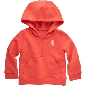 Carhartt girls Long-sleeve Half-zip Hooded Sweatshirt(Dubarry)