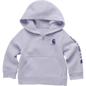 Carhartt girls Long-sleeve Half-zip Hooded Sweatshirt(Mica)