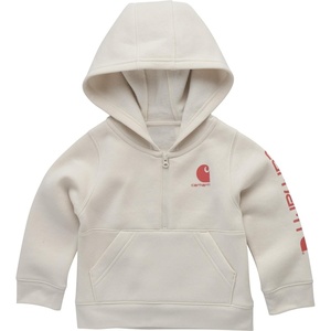 Carhartt girls Long-sleeve Half-zip Hooded Sweatshirt(Turtledove)