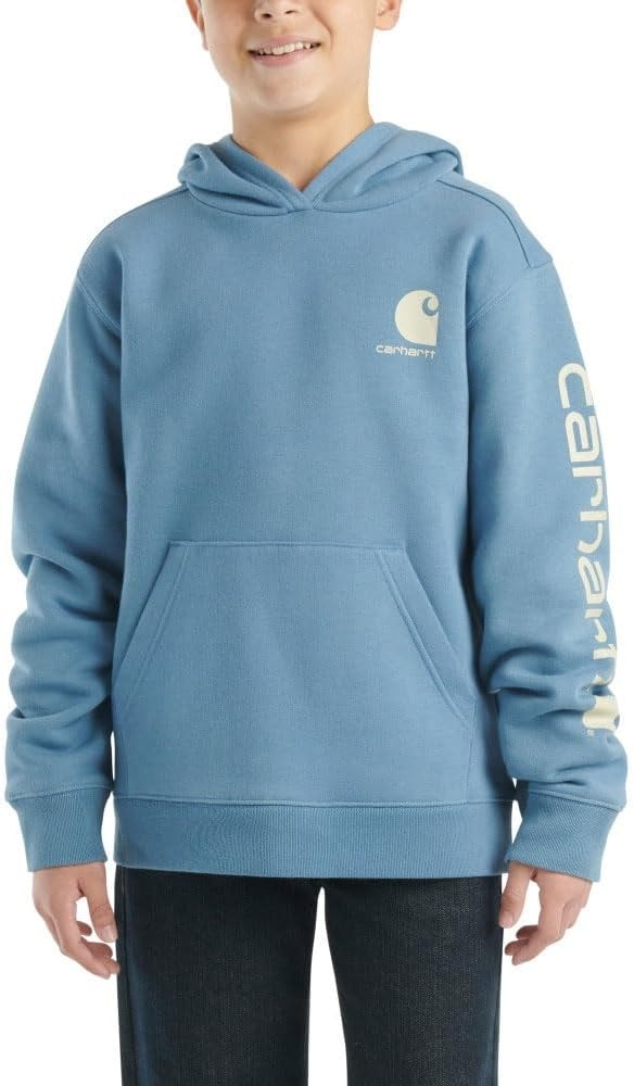 image:imageCarhartt Boys Long Sleeve Hooded SweatshirtCoronet Blue