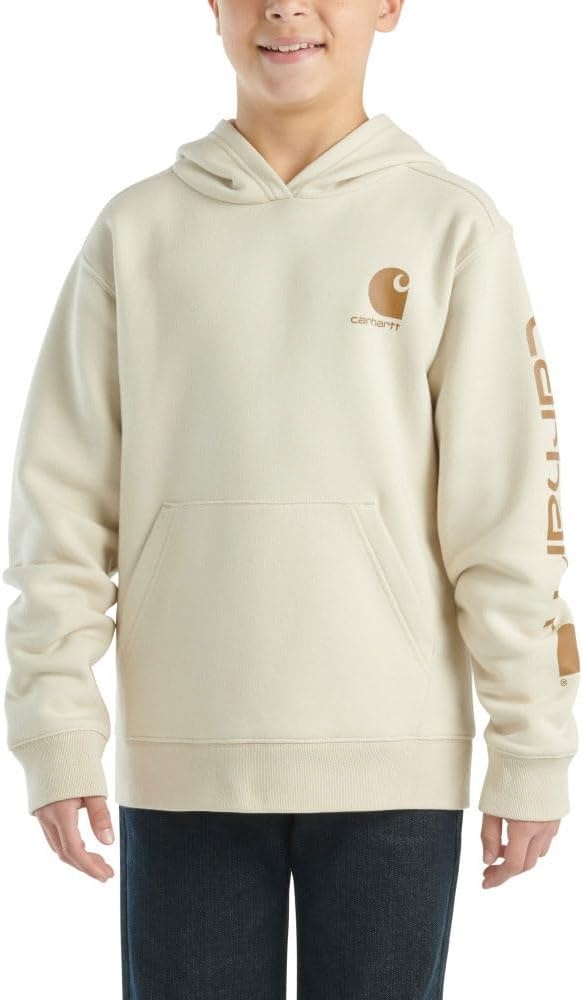 image:imageCarhartt Boys Long Sleeve Hooded SweatshirtMalt Beige