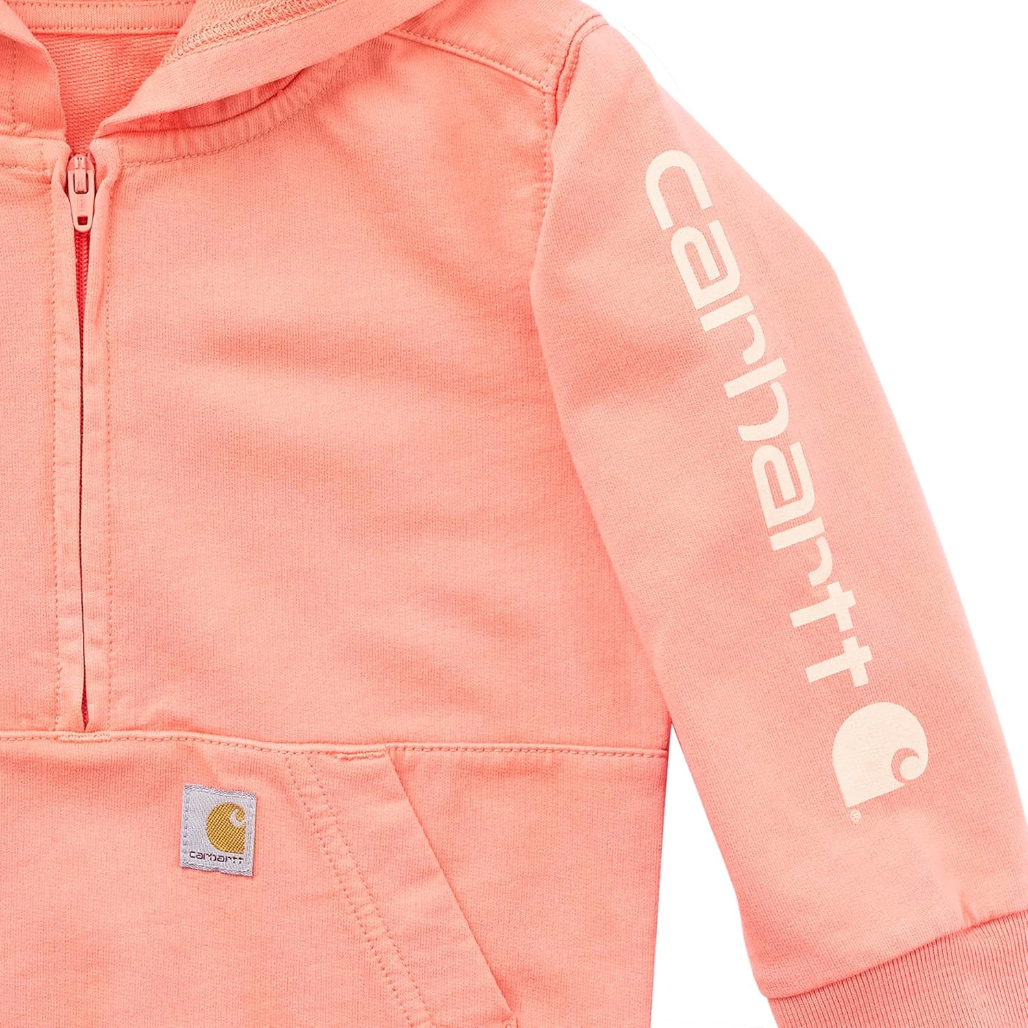 image:imageCarhartt Boys Long Sleeve ReEngineered Garment Dye HalfZip SweatshirtPeach Pink
