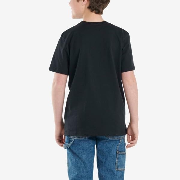 image:imageCarhartt Boys Short Sleeve Logo TShirtCaviar Black