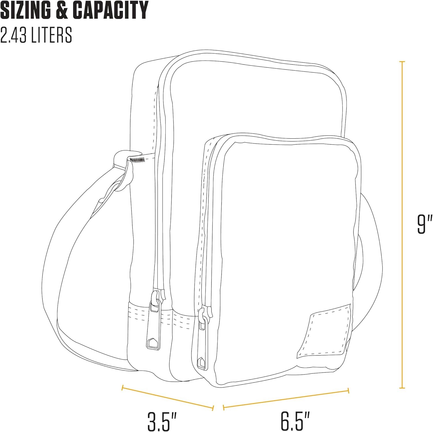 image:imageCarhartt Crossbody Zip Bag Durable Adjustable Crossbody Bag with Zipper Closure for Men and WomenEssential Crossbody Bag Port
