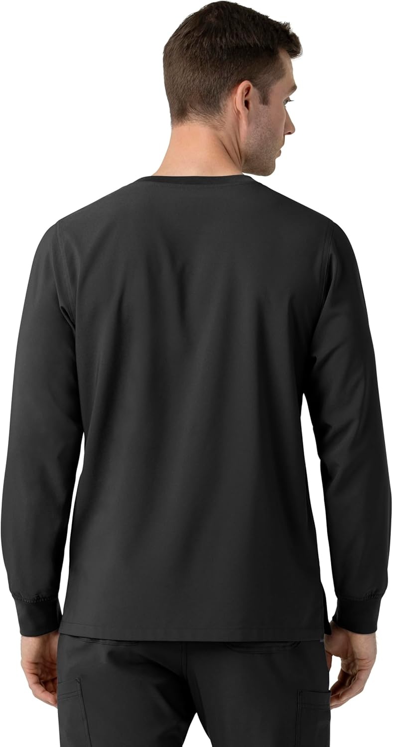 image:imageCarhartt Force CrossFlex Mens Crew Neck Long Sleeve Scrub TopBlack