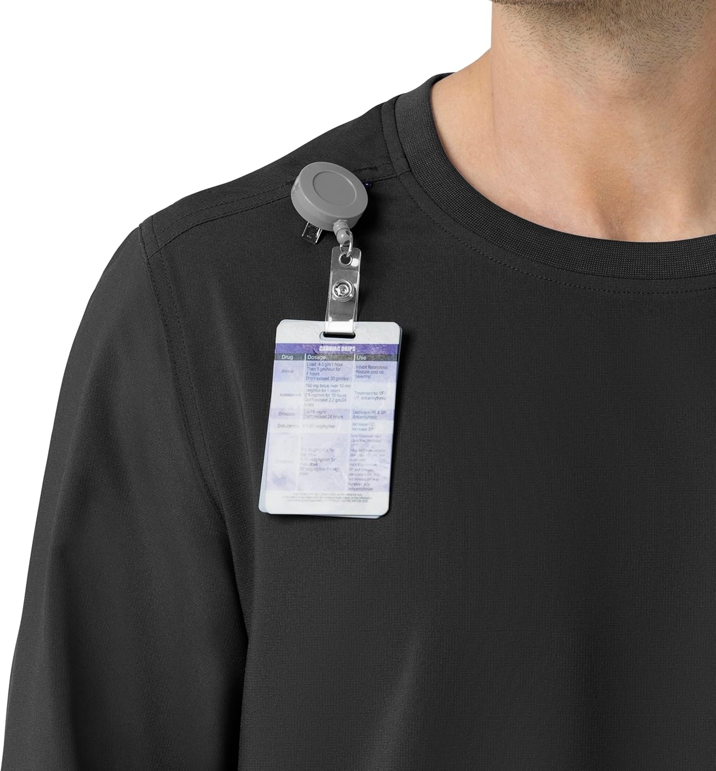 image:imageCarhartt Force CrossFlex Mens Crew Neck Long Sleeve Scrub TopBlack