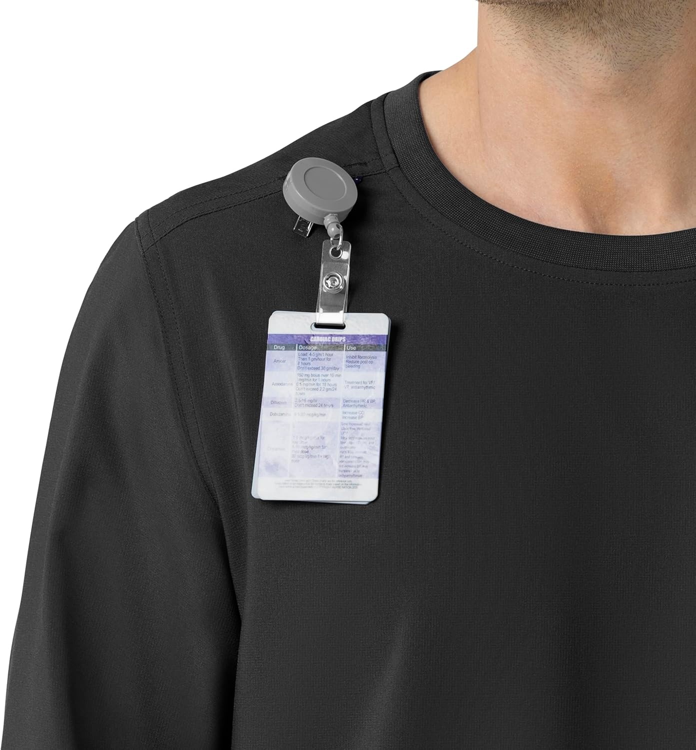 image:imageCarhartt Force CrossFlex Mens Crew Neck Long Sleeve Scrub TopBlack