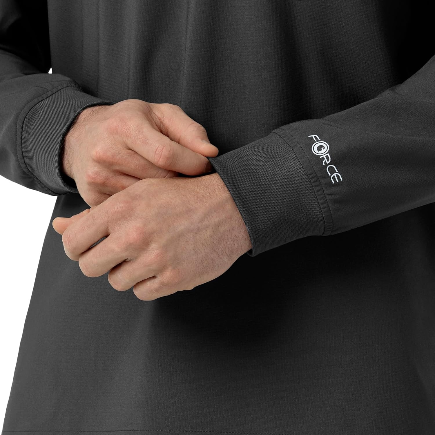 image:imageCarhartt Force CrossFlex Mens Crew Neck Long Sleeve Scrub TopBlack