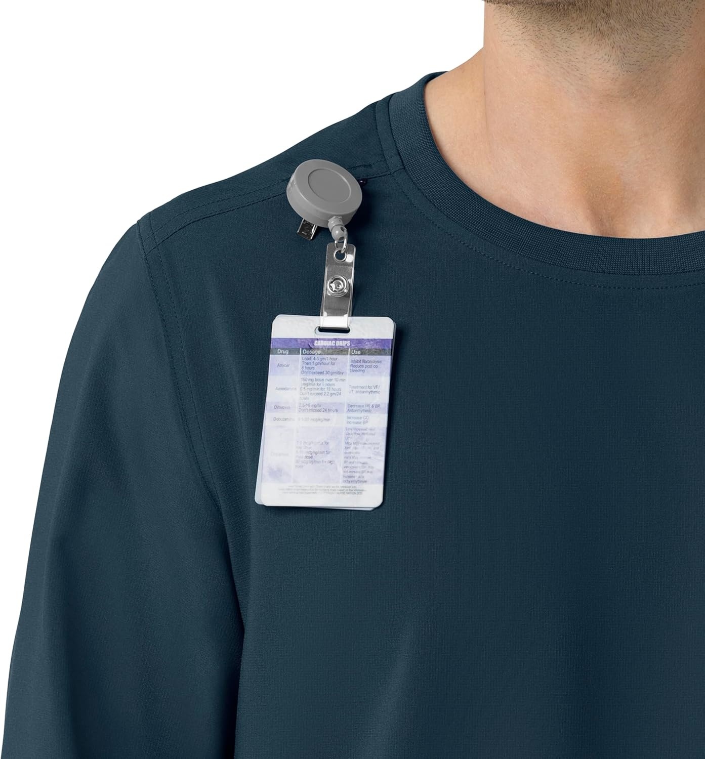 image:imageCarhartt Force CrossFlex Mens Crew Neck Long Sleeve Scrub TopNavy
