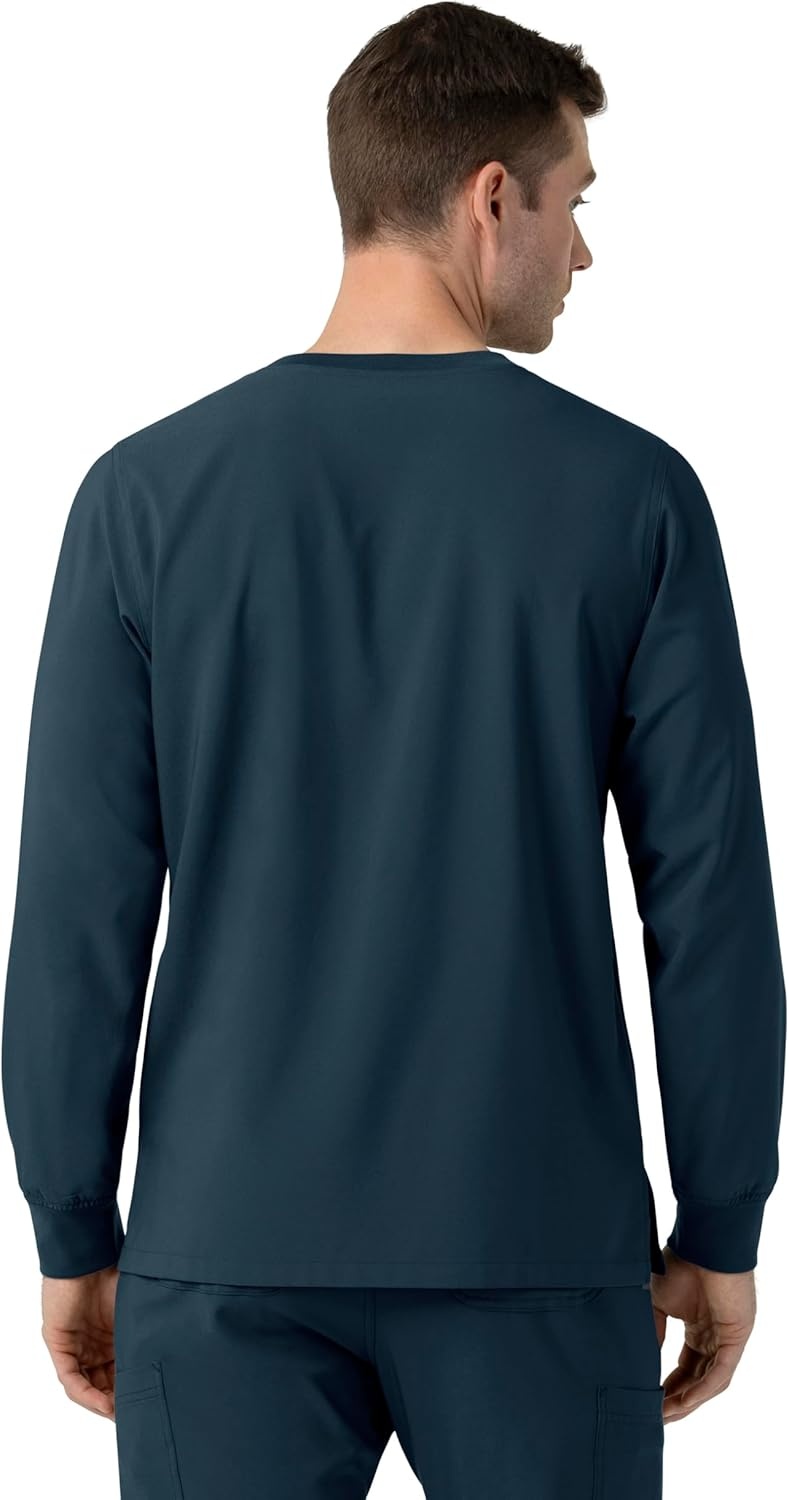 image:imageCarhartt Force CrossFlex Mens Crew Neck Long Sleeve Scrub TopNavy