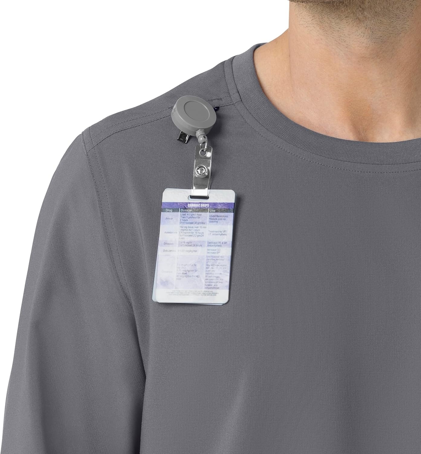 image:imageCarhartt Force CrossFlex Mens Crew Neck Long Sleeve Scrub TopPewter