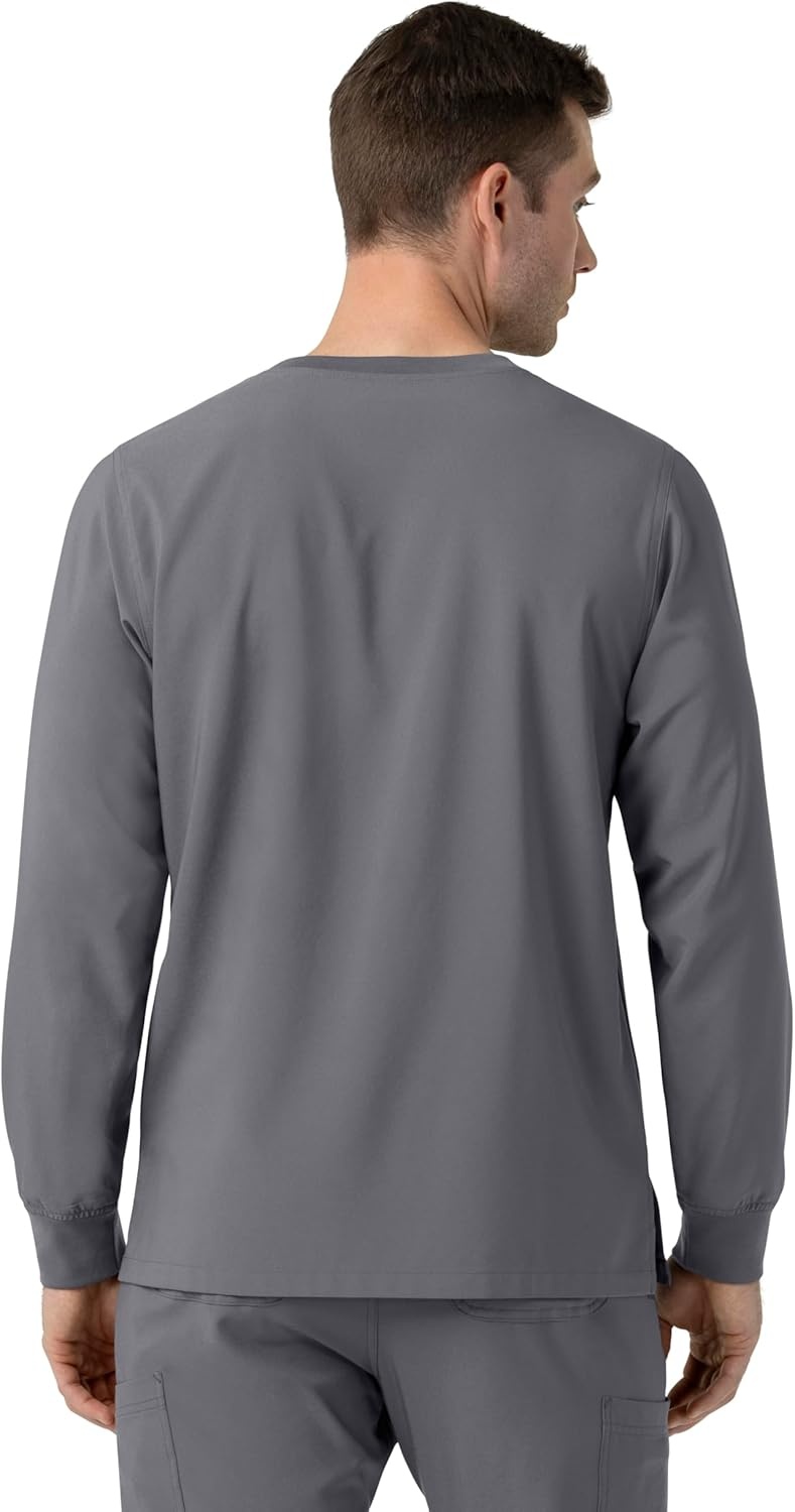 image:imageCarhartt Force CrossFlex Mens Crew Neck Long Sleeve Scrub TopPewter