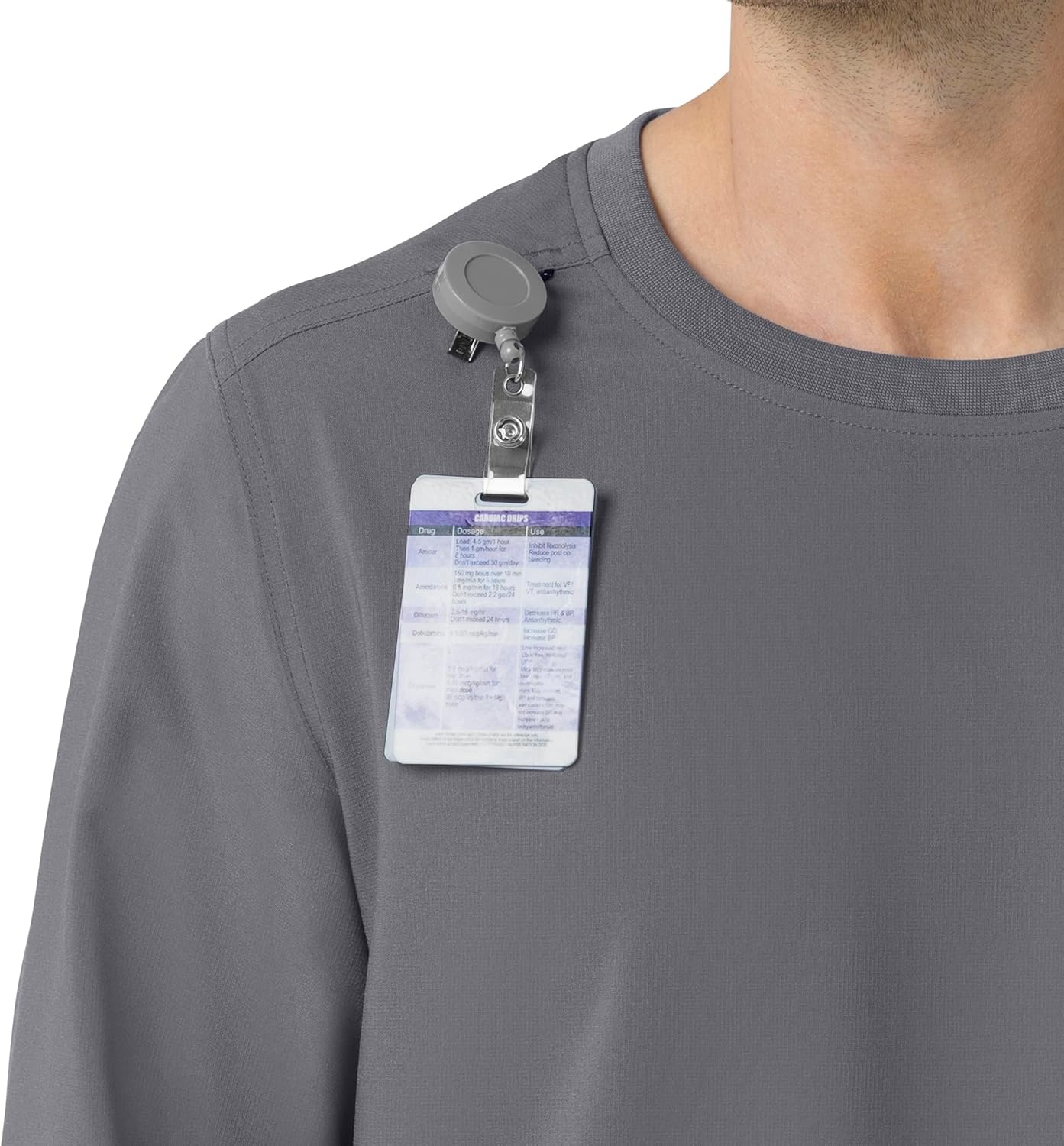 image:imageCarhartt Force CrossFlex Mens Crew Neck Long Sleeve Scrub TopPewter