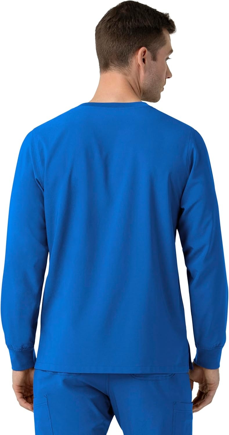 image:imageCarhartt Force CrossFlex Mens Crew Neck Long Sleeve Scrub TopRoyal