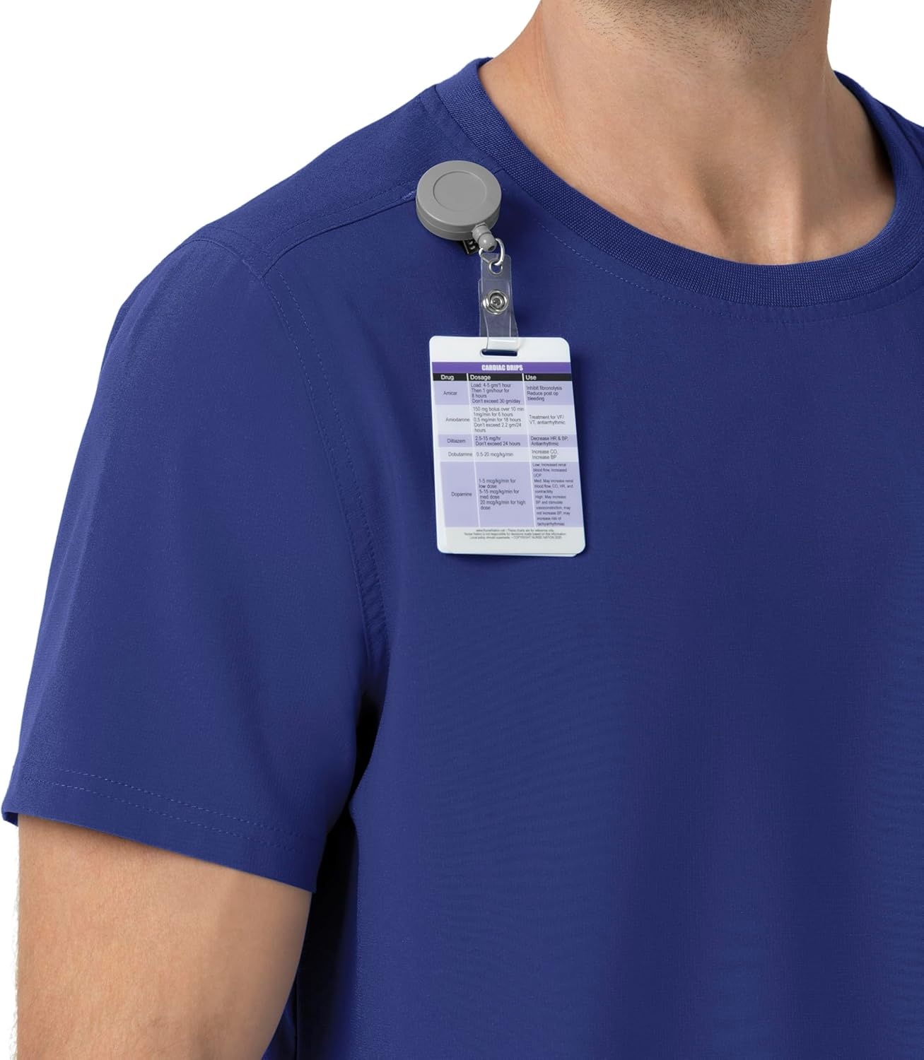 image:imageCarhartt Force CrossFlex Mens Crew Neck Scrub TopGalaxy Blue