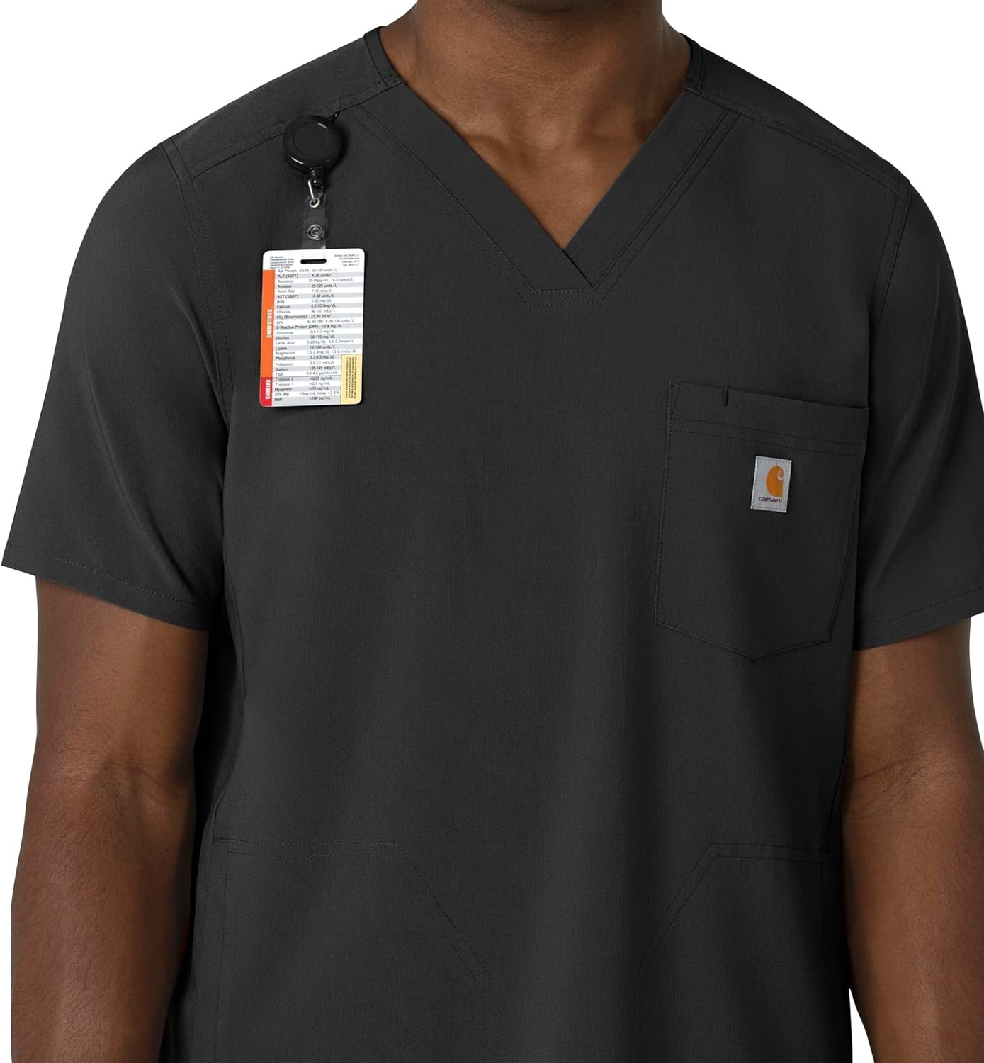 image:imageCarhartt Force CrossFlex Mens VNeck Scrub TopBlack