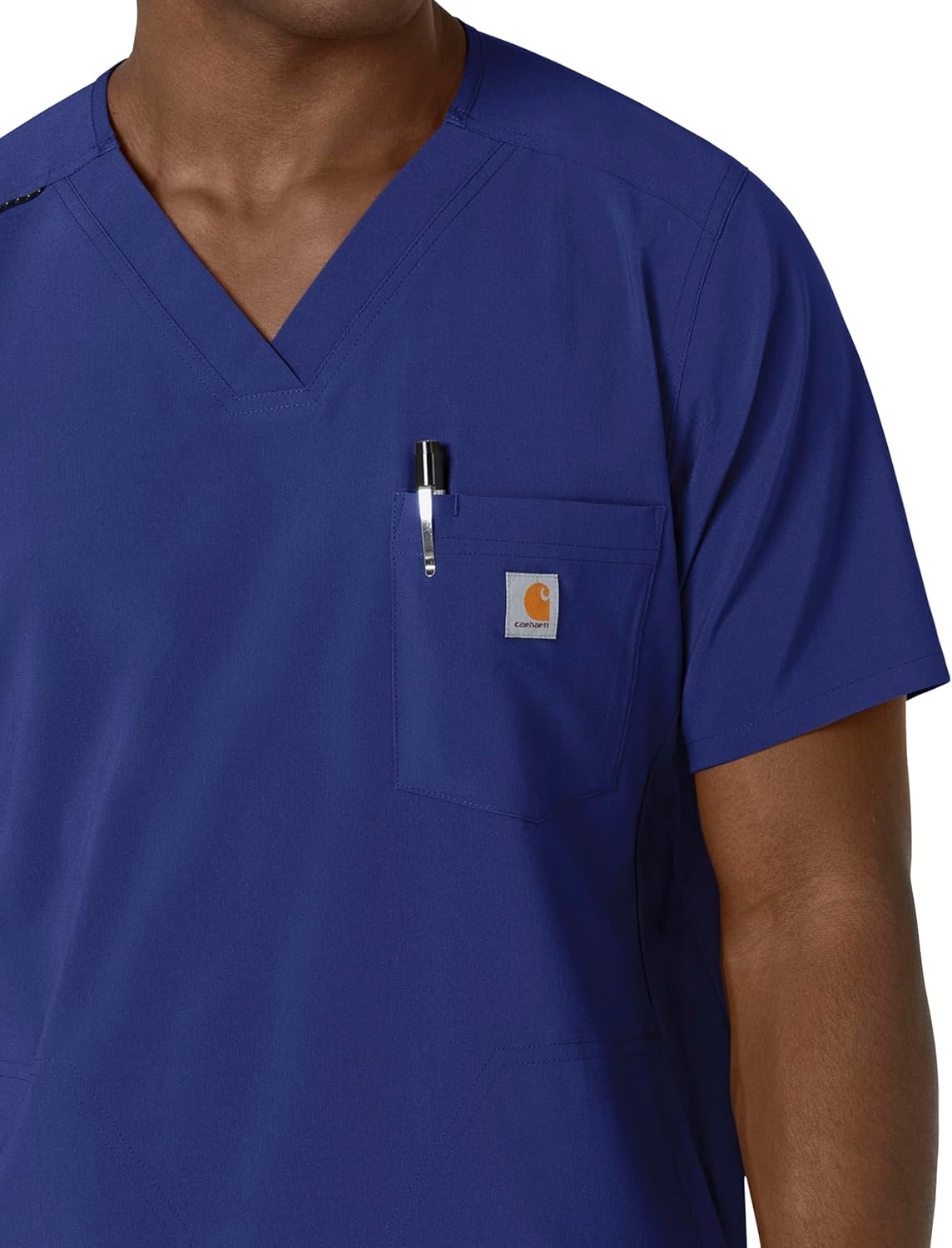 image:imageCarhartt Force CrossFlex Mens VNeck Scrub TopGalaxy Blue