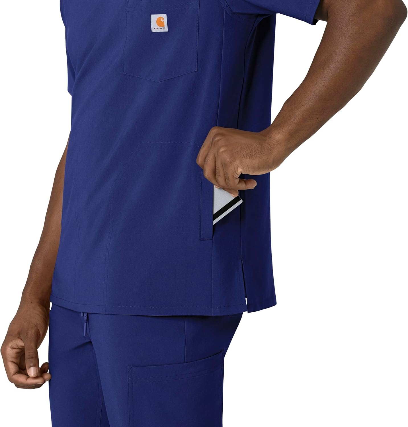 image:imageCarhartt Force CrossFlex Mens VNeck Scrub TopGalaxy Blue