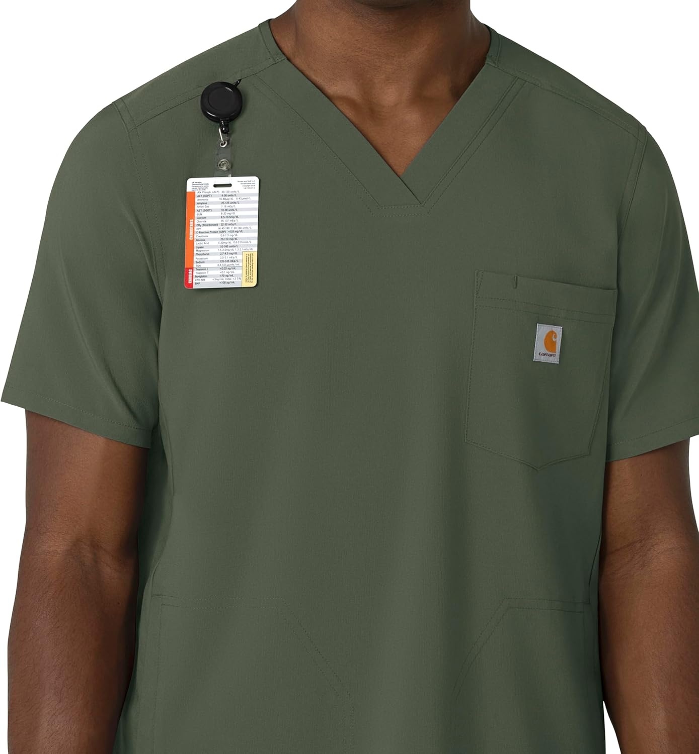 image:imageCarhartt Force CrossFlex Mens VNeck Scrub TopOlive