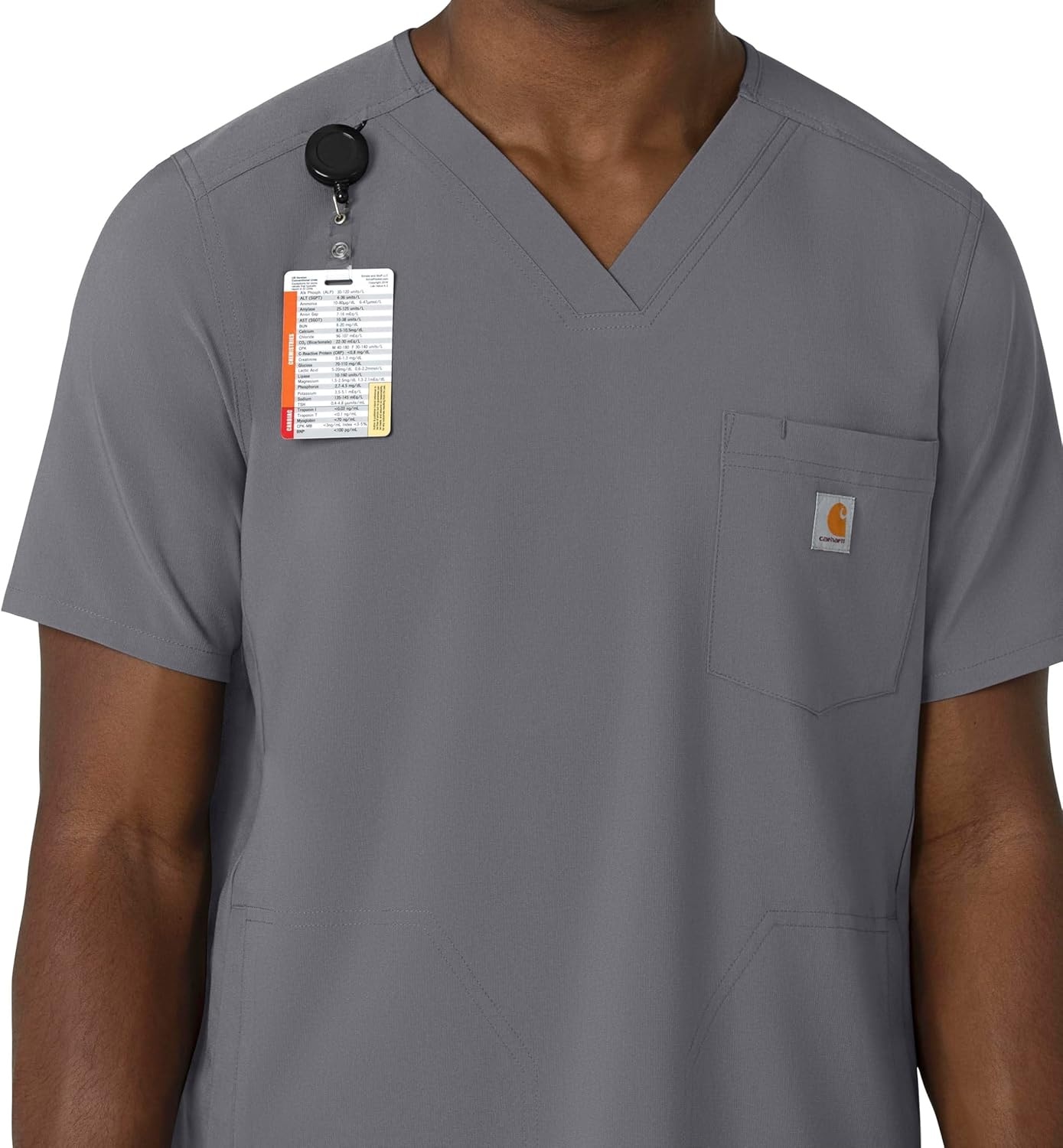 image:imageCarhartt Force CrossFlex Mens VNeck Scrub TopPewter