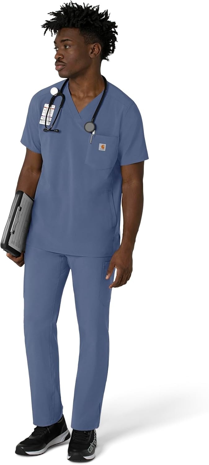 image:imageCarhartt Force CrossFlex Mens VNeck Scrub TopRiverside