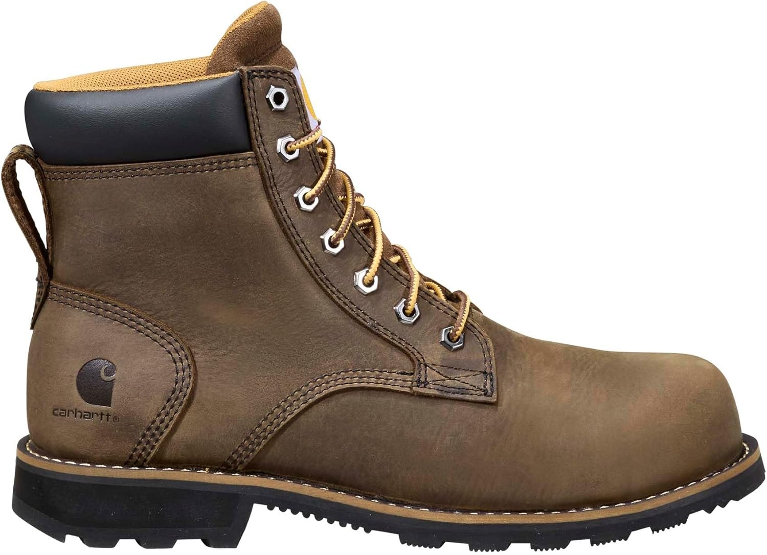 image:imageCarhartt Frontier Mens 6 Leather Composite Toe Work Boot Safety Slip Resistant and WaterproofMossy Brown