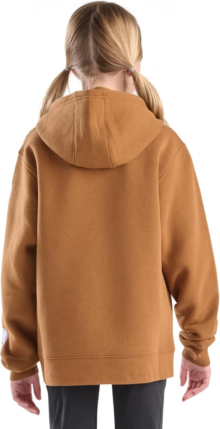 image:imageCarhartt Girls Hooded Pullover SweatshirtCarhartt Brown