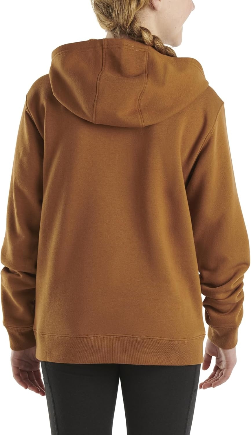 image:imageCarhartt Girls Hoodie Fleece Pullover Sweatshirt Brown 4