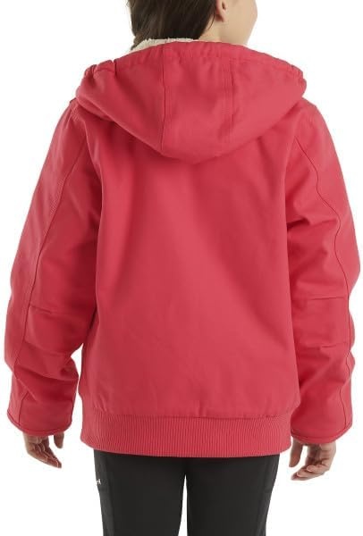 image:imageCarhartt Girls Zip Front Flannel Quilt Lined Hooded Active JacRaspberry