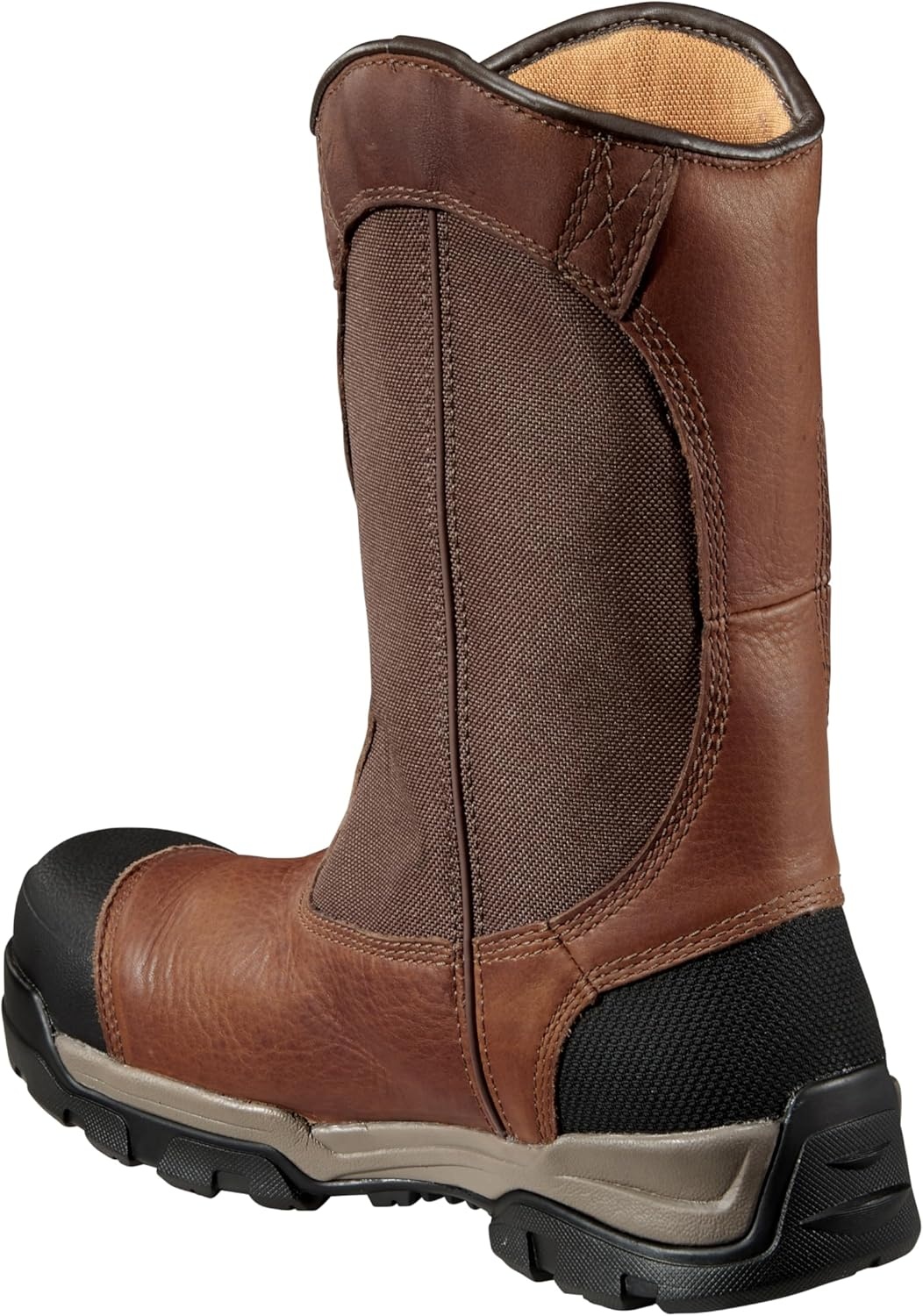 image:imageCarhartt Ground Force 10 Waterproof Wellington Boot Breathable Composite Toe Work Boots for Men with EVA Midsole and Traction Outsole EH RatedRedBrown