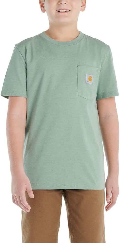 image:imageCarhartt Kids CA6375 ShortSleeve Pocket TShirt BoysJade Heather