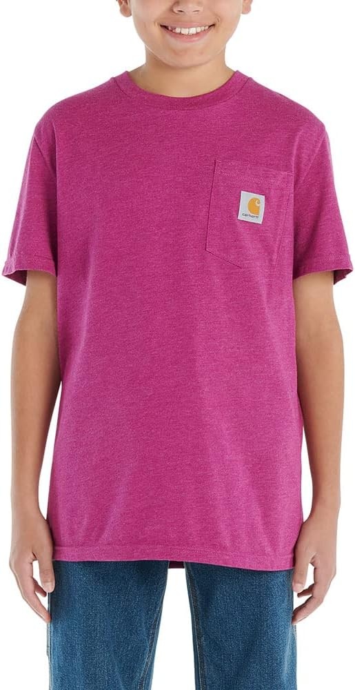 image:imageCarhartt Kids CA6375 ShortSleeve Pocket TShirt BoysMagenta Heather