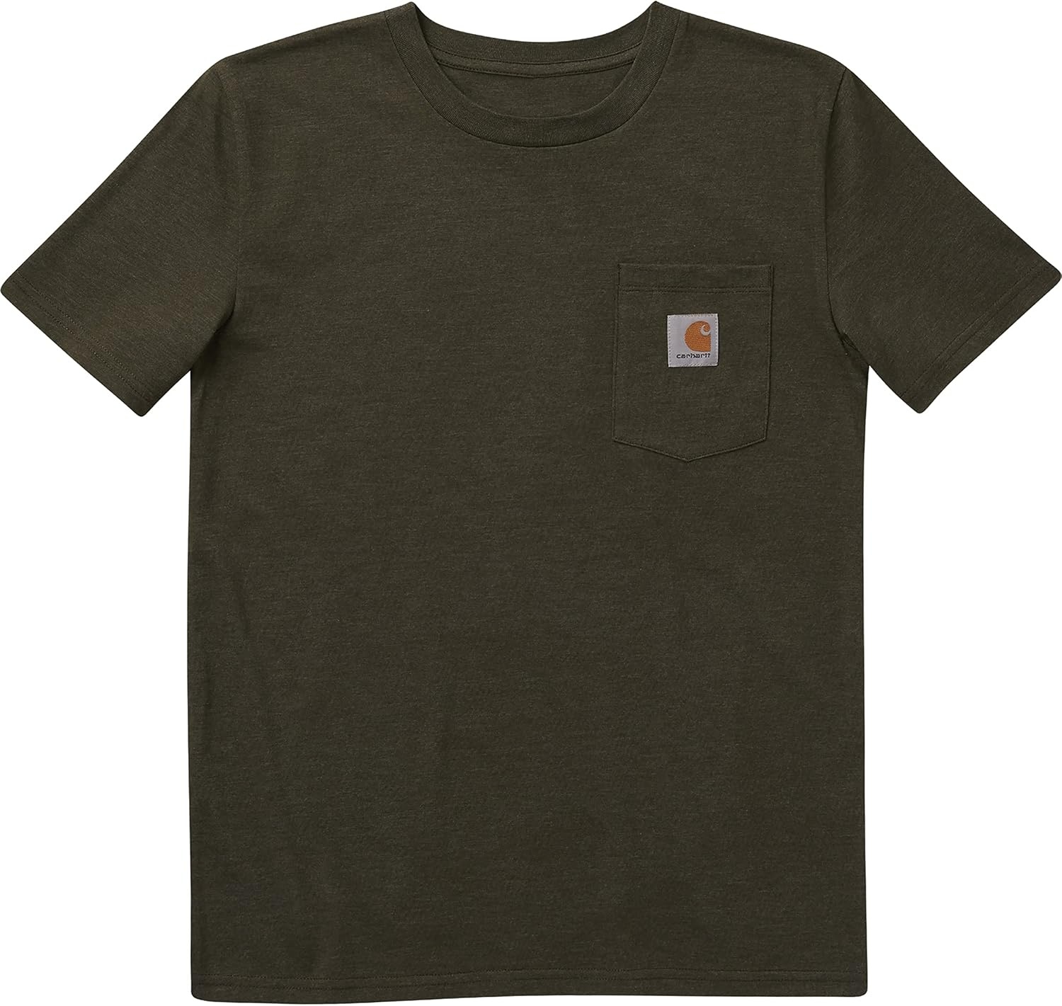 image:imageCarhartt Kids CA6375 ShortSleeve Pocket TShirt BoysOlive Heather